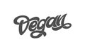 VEGAN typography for the design of logos, icon, signs, labels and stickers. Vector lettering on white isolated Royalty Free Stock Photo