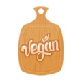 Vegan typography vector design for health centers, organic and vegetarian stores, poster, logo.