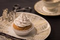 Vegan Vanilla Cupcake Royalty Free Stock Photo