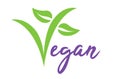 Vegan vector illustration symbol