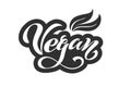 Vegan. Handwritten lettering for restaurant, cafe menu. Vector elements for labels. Vector illustration, food design Royalty Free Stock Photo
