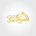 Vegan vector logo design template idea Royalty Free Stock Photo