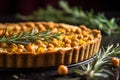 vegan vegetarian chickpea and bean pie.