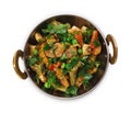 Vegan and vegetarian indian cuisine dish, spicy pea salad