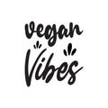 vegan vibes black letter quote