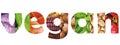 Vegan word Royalty Free Stock Photo