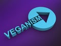 veganism word on purple