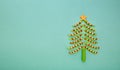Vegans Christmas tree made of green peas Royalty Free Stock Photo