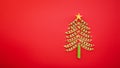 Vegans Christmas tree made of green peas Royalty Free Stock Photo