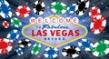 Vegas blue chips wide Royalty Free Stock Photo