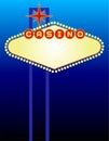 Vegas Casino Sign Royalty Free Stock Photo