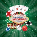 Vegas dice card green