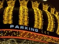 Vegas marquee with parking sign Royalty Free Stock Photo