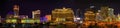Vegas Strip at night with casinos.