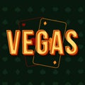 Vegas vintage 3d vector lettering