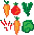 vegeatable pixel art Royalty Free Stock Photo