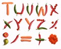 Vegetable alphabet Royalty Free Stock Photo