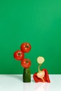 Vegetable art composition - abstract construction with copy space Royalty Free Stock Photo