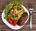 Vegetable baked pudding Royalty Free Stock Photo