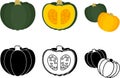 The cute icons of vegetables