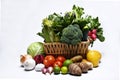 Vegetable baskets Royalty Free Stock Photo