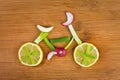 Vegetable bike Royalty Free Stock Photo