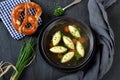 Vegetable bouillon with semolina dumplings Royalty Free Stock Photo