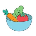 Vegetable bowl icon. Vegan food. Royalty Free Stock Photo