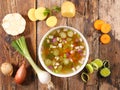 Vegetable broth, vegetable soup Royalty Free Stock Photo