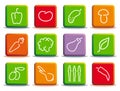 Vegetable buttons. Vector illustration
