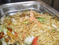 Vegetable chow mein meal at a buffet Royalty Free Stock Photo