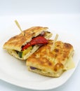vegetable ciabatta bread sandwich