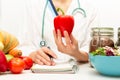 Vegetable diet nutrition and medication concept. Nutritionist of