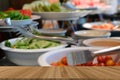 vegetable food buffet catering in restaurant hotel. eating dinin Royalty Free Stock Photo