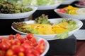 Vegetable food buffet catering in restaurant hotel. eating dining in banquet Royalty Free Stock Photo