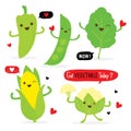 Vegetable food fresh cartoon vector