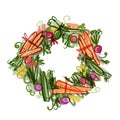 Vegetable frame, sketch for your design