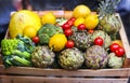 Vegetable and fruit market Campo di Fiori at Rome Royalty Free Stock Photo