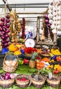 Vegetable and fruit market Campo di Fiori at Rome Royalty Free Stock Photo