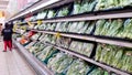 Vegetable and fruit on shelf