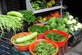 Vegetable and Fruit in the tradition shop Royalty Free Stock Photo