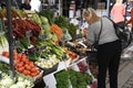 Vegetable and fruit vendor in Copenhagen Denmark