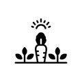 Black solid icon for Vegetable Garden, vegetables and stuff Royalty Free Stock Photo