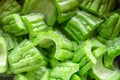 Vegetable gourd cut into pieces in the water Royalty Free Stock Photo