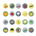 Vegetable icon sets.