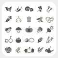 Vegetable icons set