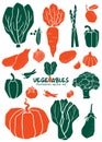 vegetable illustration simply shape set 2