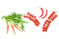 Vegetable isolated on white background. Collage Royalty Free Stock Photo