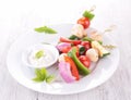 Vegetable kebab Royalty Free Stock Photo