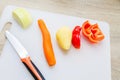 Vegetable knife board